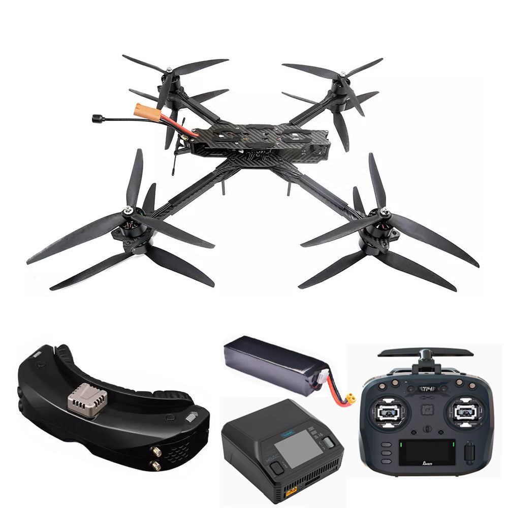 X8 10 inch FPV Drone Long Distance Large Load 5-7KG HD image transmission FPV Drone Set X8 10 inch RTF Flying kit + SKY04O PRO - drone | FUNYAT