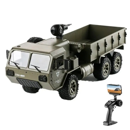 RC Truck FY004 Full Scale Wheeled Truck 1:12 Six Wheel Drive Cross Country Simulation Military Truck FUNYAT