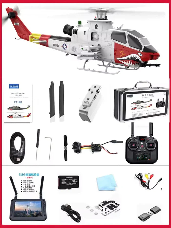 YUXIANG F112S AH-1 Cobra red RTF FPV camera version main image