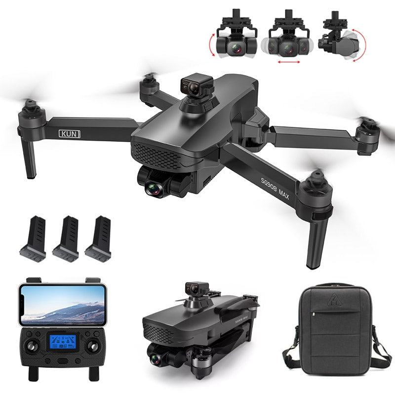 Drone GPS avec Caméra 4K 5G WiFi FPV Quadcopter pour Adulte Drone