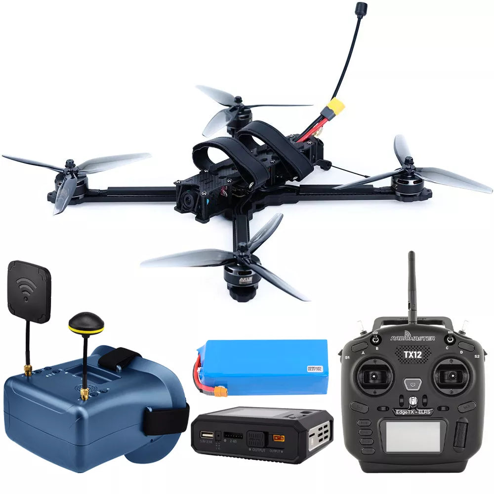 rtf fpv drone kit with goggles Manta 7X Lite 7" FPV Drone Long Range Cinematic RTF Kit with Goggles
