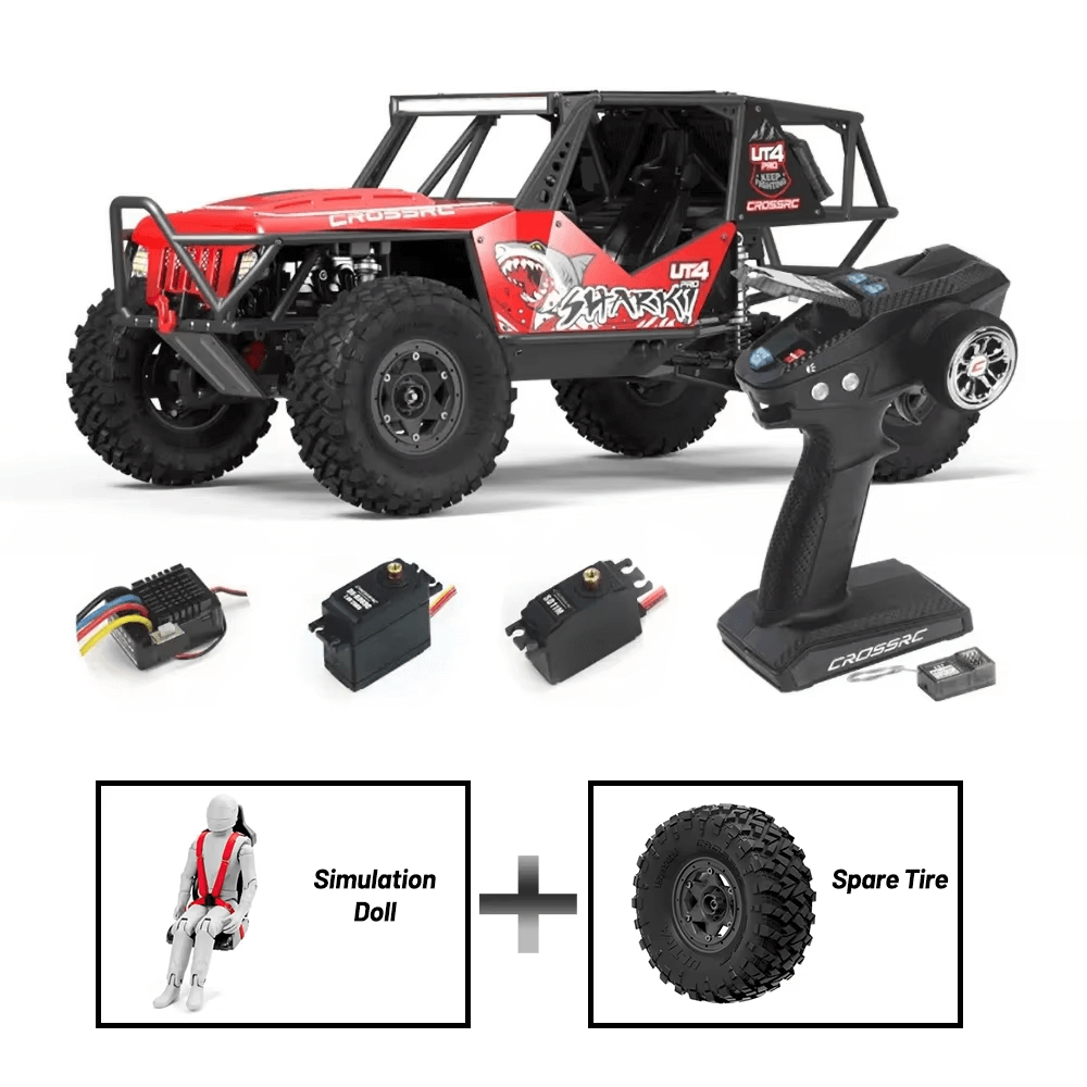 CROSSRC UT4 PRO Tiger Shark 1/7 RC Car Climbing Car Crossover High-speed Off-Road Vehicle RC Car - FUNYAT