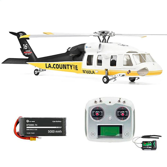 FLYWING UH-60L Firehawk 470L scale Black Hawk RC helicopter full body view handcrafted painted one-piece fuselage RTF