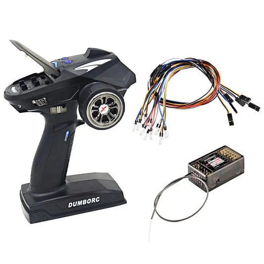 DumboRC X6P 2.4G 6CH Transmitter X6DC Receiver DC LED Light Set For RC Crawler Car Boat Tank Vehicle TRX4 Axial SCX10 D90 FUNYAT