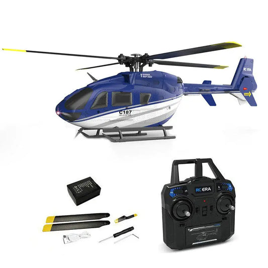 RCERA C187 EC135 RC Helicopter 2.4G 4CH 6-Axis Gyro Altitude Hold Flybarless Scale Helicopter FUNYAT