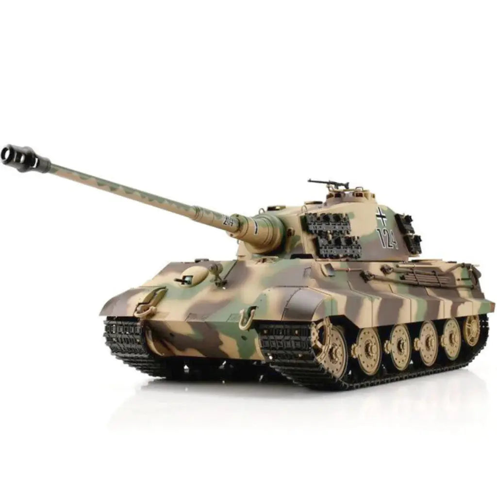 RC Tank Heng Long 3888A 1/16 German King Tiger 320° Spin Turret Upgrade Metal RC tank Toys FUNYAT