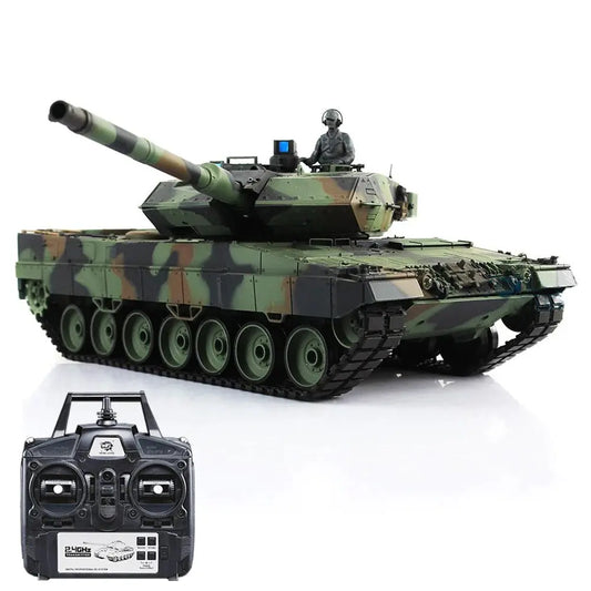 RC Tank Heng Long 3889-1 1/16 TK7.0 German Leopard 2A6 320° Spin Turret Metal RC tank Toys FUNYAT