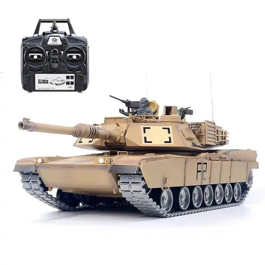 RC Tank Heng Long 3918-1 2.4G 1/16 US Abrams M1A2 Upgraded Metal RC Tank Toys FUNYAT