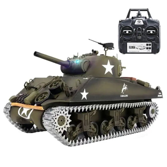 RC Tank Heng Long 3898-1 2.4G 1/16 US Sherman M4A3 Upgraded Metal RC Car toys FUNYAT