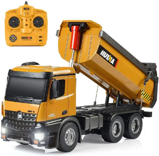 Huina 1573 Alloy Dump Truck Construction Truck RC Car 1:14 10CH Toy Car - rc construction truck,rc car | FUNYAT