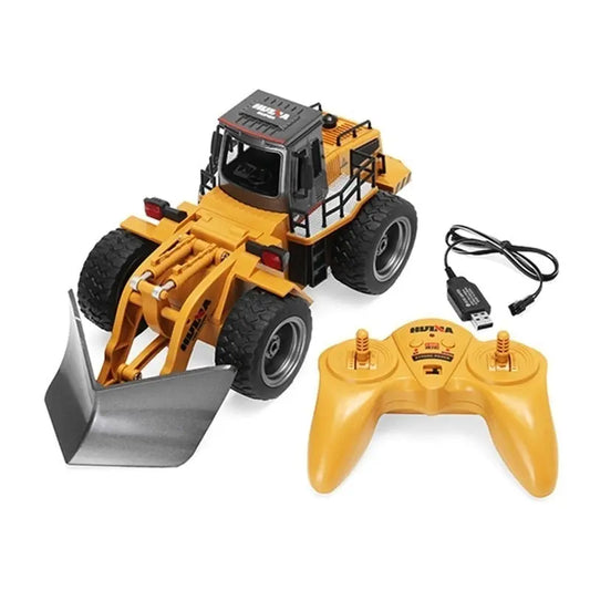 Huina 1586 Alloy Snow Shovel Engineering Excavator Bulldozer 1:18 6CH 2.4G RC Car Toy - rc construction truck,rc car | FUNYAT