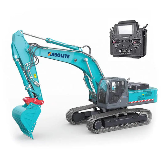 Huina Kabolite 350 Full Alloy Simulation Hydraulic Excavator High Quality RC Construction Car Toy Blue - rc construction truck,rc car | FUNYAT