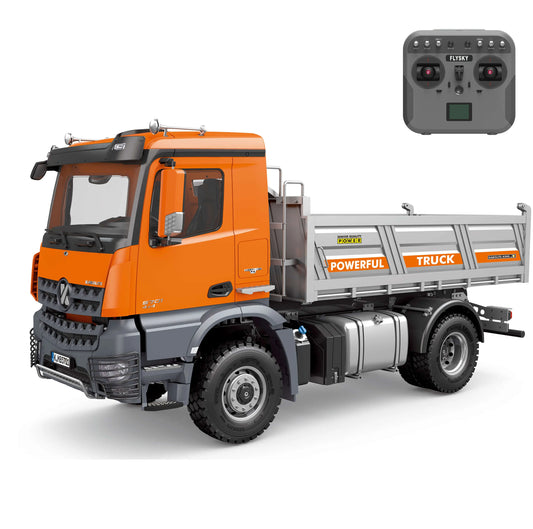KABOLITE K5701 1/14 Remote Control 4X4 Screw Dump Truck Model Engineering Vehicle Light Model Orange - rc car,rc truck | FUNYAT