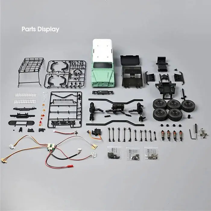 MNRC MN111 4WD RC Car RTR 1/18 LED Light Climbing Rock Crawler Off-Road Truck Portal Axle Alloy Shell Classic Vehicles FUNYAT