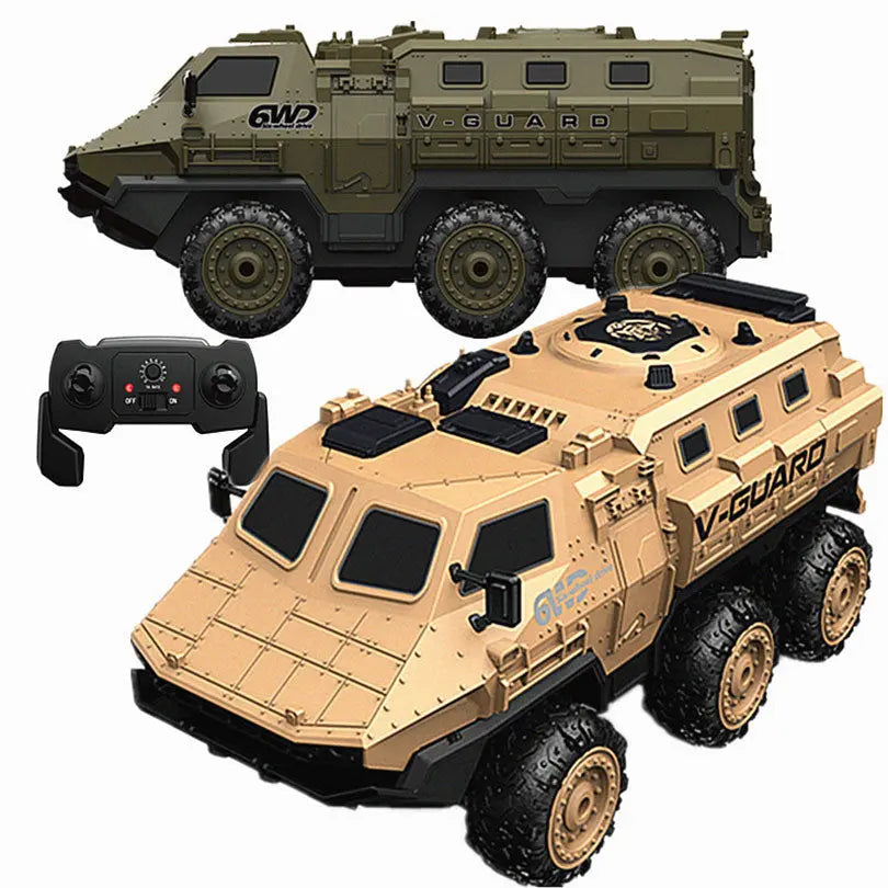 Military Truck Armored Vehicle RC Car 1 16 6WD Army Armored All Terrai