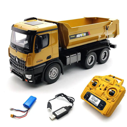 Huina 1582 Alloy Dump RC Car Large Scale 1:14 10CH Mine Transportation Truck Toys - rc construction truck,rc car | FUNYAT