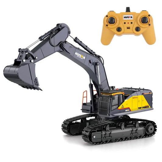 Huina 1592 1/14 Scale 22CH Alloy Excavator RC Engineering Construction Car Toy 3 Battery - rc construction truck | FUNYAT
