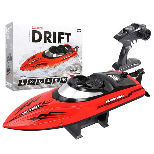 RC Boat HJ811 2.4Ghz High-Speed RC Water Speed Boat Sealed Waterproof Toy Red - rc boat | FUNYAT