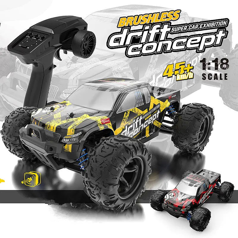 RC Car 4WD Brushless Motor 1/18 RC High Speed Off-Road Truck Big Foot Climbing Drift Car FUNYAT