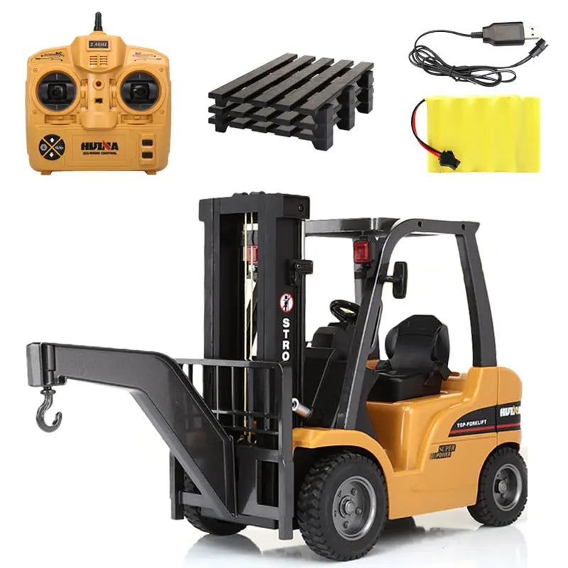 Huina 1577 Alloy Simulation Forklift Truck Crane 2.4GHz 8CH RC Car Toy FUNYAT