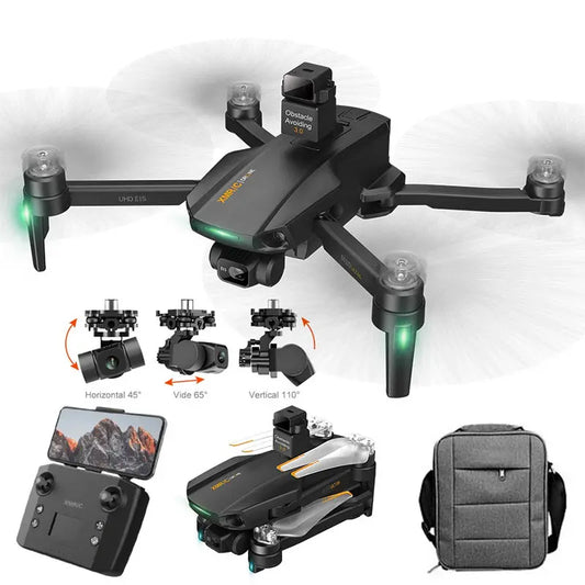 RC Drone XMR/C M10 Ultra 4K 3-Axis EIS Gimbal 360° Obstacle Avoidance 5G WIFI GPS 5KM FPV Brushless Foldable Quadcopter - FUNYAT