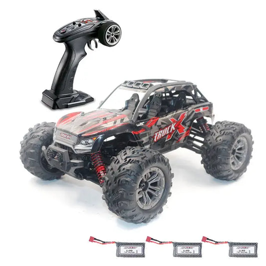 RC High Speed Big-feet car 1:16 2.4G 4WD With LED Light Truck RTR Toy Red 3 Battery - rc car,rc truck | FUNYAT