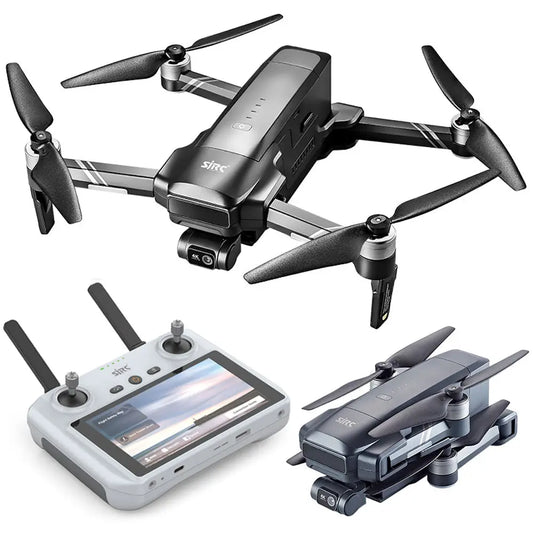 SJRC F22 S3 XR 4K Drone 6KM Repeater FCC 3-Axis Gimbal EIS HD Camera GPS 5G Quadcopter with Screen Remote Control - FUNYAT