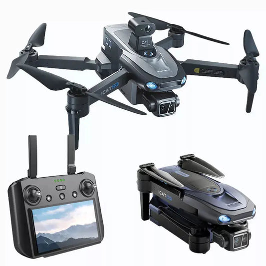 SMRC S840 PRO 8K Drone Titanium Gray 3-Axis Gimbal EIS Camera Intelligent Obstacle Avoidance 5G GPS Quadcopter with Screen Remote Control - FUNYAT