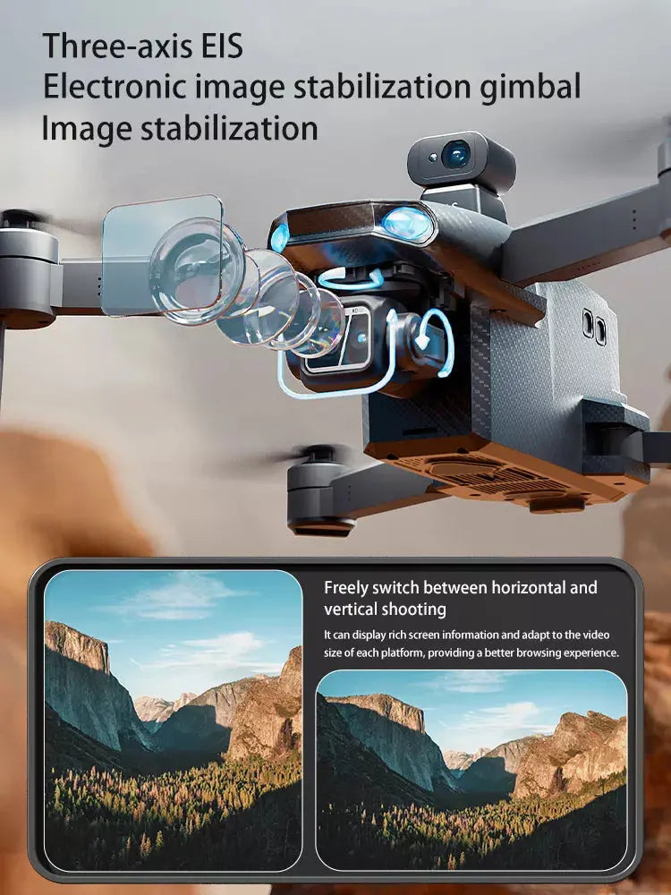 SMRC S840 PRO Carbon Fiber 8K Drone 3-Axis Gimbal EIS Camera Intelligent Obstacle Avoidance 5G GPS Quadcopter with Screen Remote Control - FUNYAT