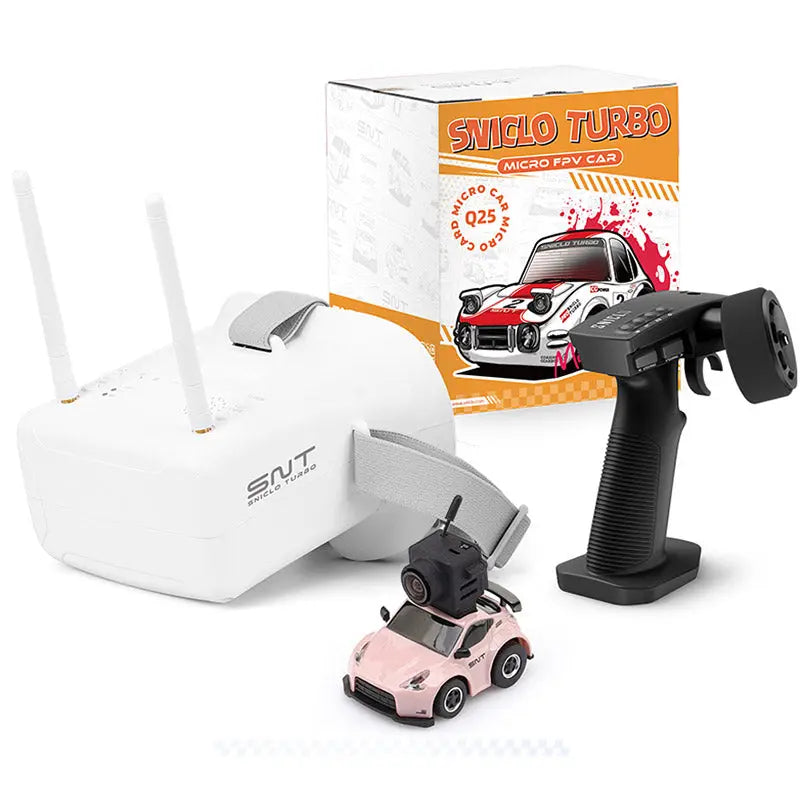 fpv camera and goggles for rc car SNICLO SNT Q25-370Z 1/100 FPV RC Car with Goggles Micro Desk Race