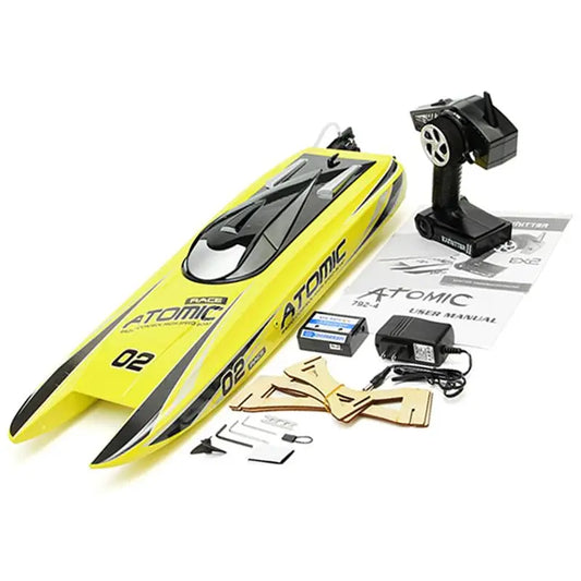 RC Boat Volantex V792-4 ATOMIC 2.4G High-Speed 60kmh Brushless PNP Toys Yellow - rc boat | FUNYAT