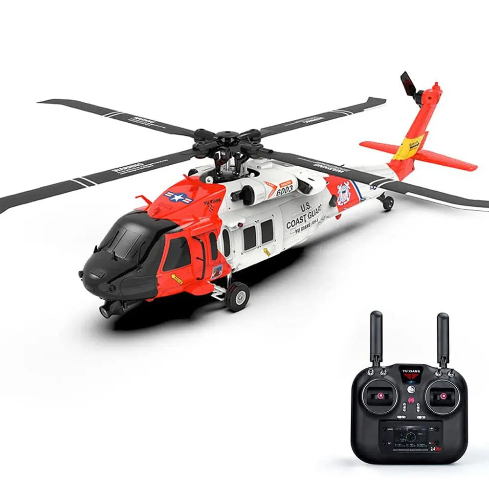 YXZNRC F09-S 6CH 6-Axis Gyro RC Helicopter GPS Optical Flow Positioning FPV Camera Dual Brushless Motor 1:47 Scale Flybarless Plane