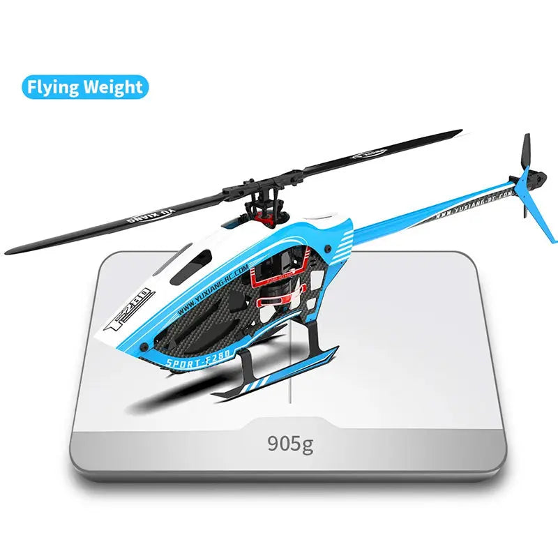 YXZNRC F280 RC Helicopter 6-Axis Gyro 3D6G Dual Brushless Direct Drive Motor Flybarless 2.4G 6CH Helicopter FUNYAT