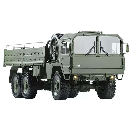 CROSSRC MC6 6WD RC truck driving across gravel terrain