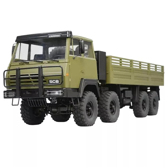 CROSSRC SC8 8x8 RC truck driving on rugged terrain