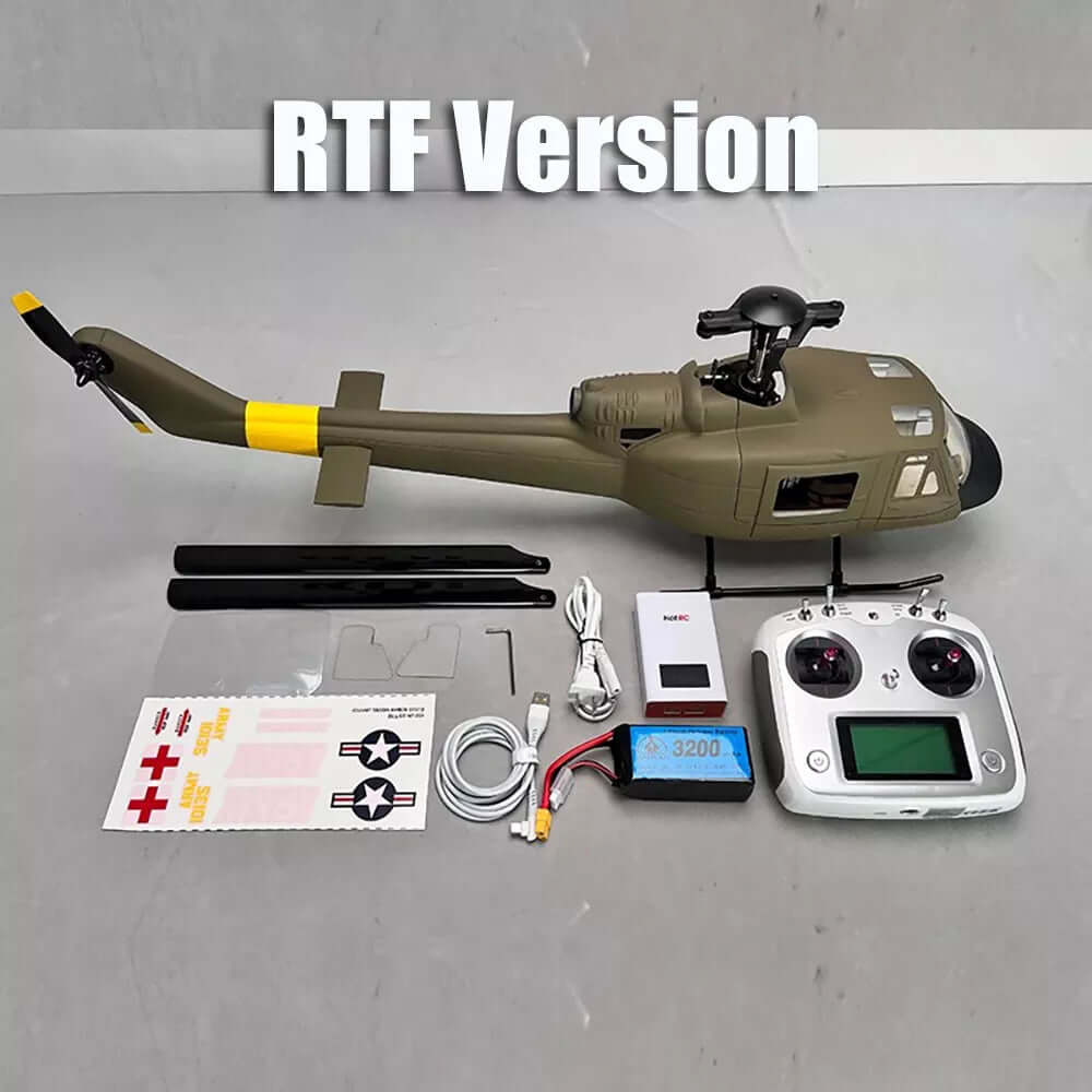 ROBAN UH-1D Huey 450 RC Helicopter 2.4G 11CH GPS Stabilized Flybarless PNP/RTF With X1 Flight Controller