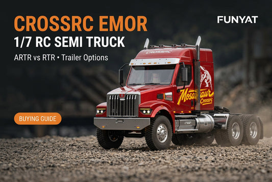 CROSSRC EMOR 1/7 RC Semi Truck: ARTR vs RTR, Features & Trailer Options