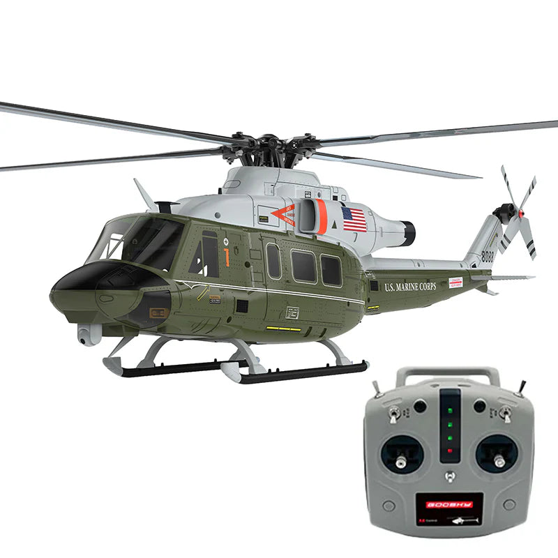 GOOSKY E2 UH-1Y Army Green VENOM GPS RC Helicopter 1/35 Scale | FUNYAT