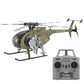 RCERA C189S MD500 Little Bird 1/28 Scale 6CH Dual Brushless Optical Flow RC Military Helicopter Army Green RTF
