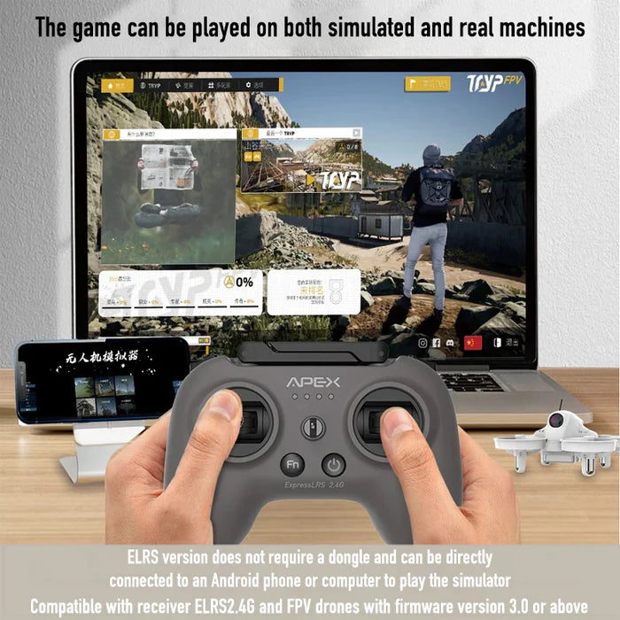 APEX FPV Drone 4.0 PRO Complete Set with FPV Goggles Remote Controller and 2 Batteries Included
