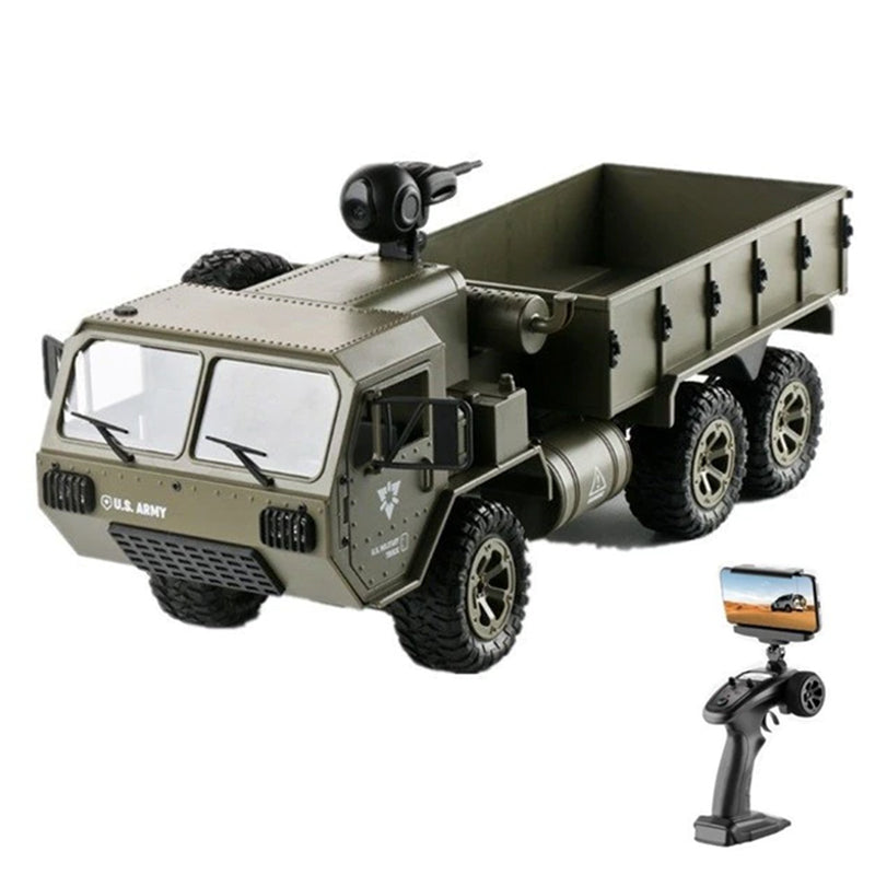 RC Truck FY004 Full Scale Wheeled Truck 1:12 Six Wheel Drive Cross Country Simulation Military Truck