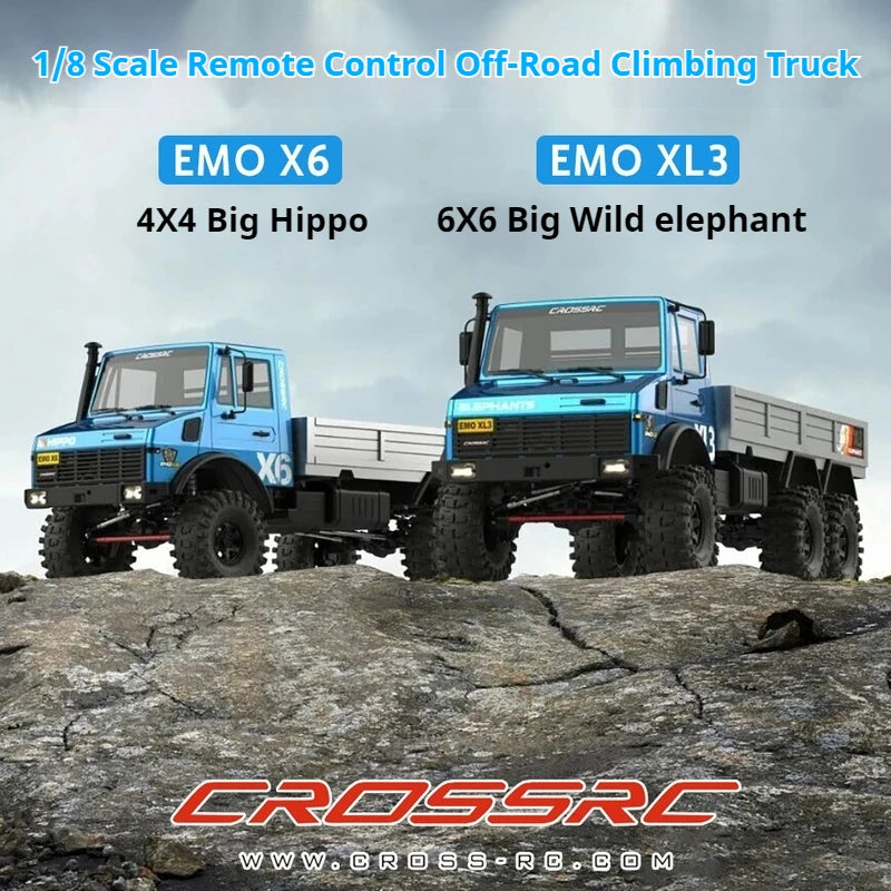 CROSSRC EMO X6 Big Hippo XL3 Big Wild Elephant 1/8 RC Car 4x4/6x6 Climbing Crawler Truck Off-Road Truck