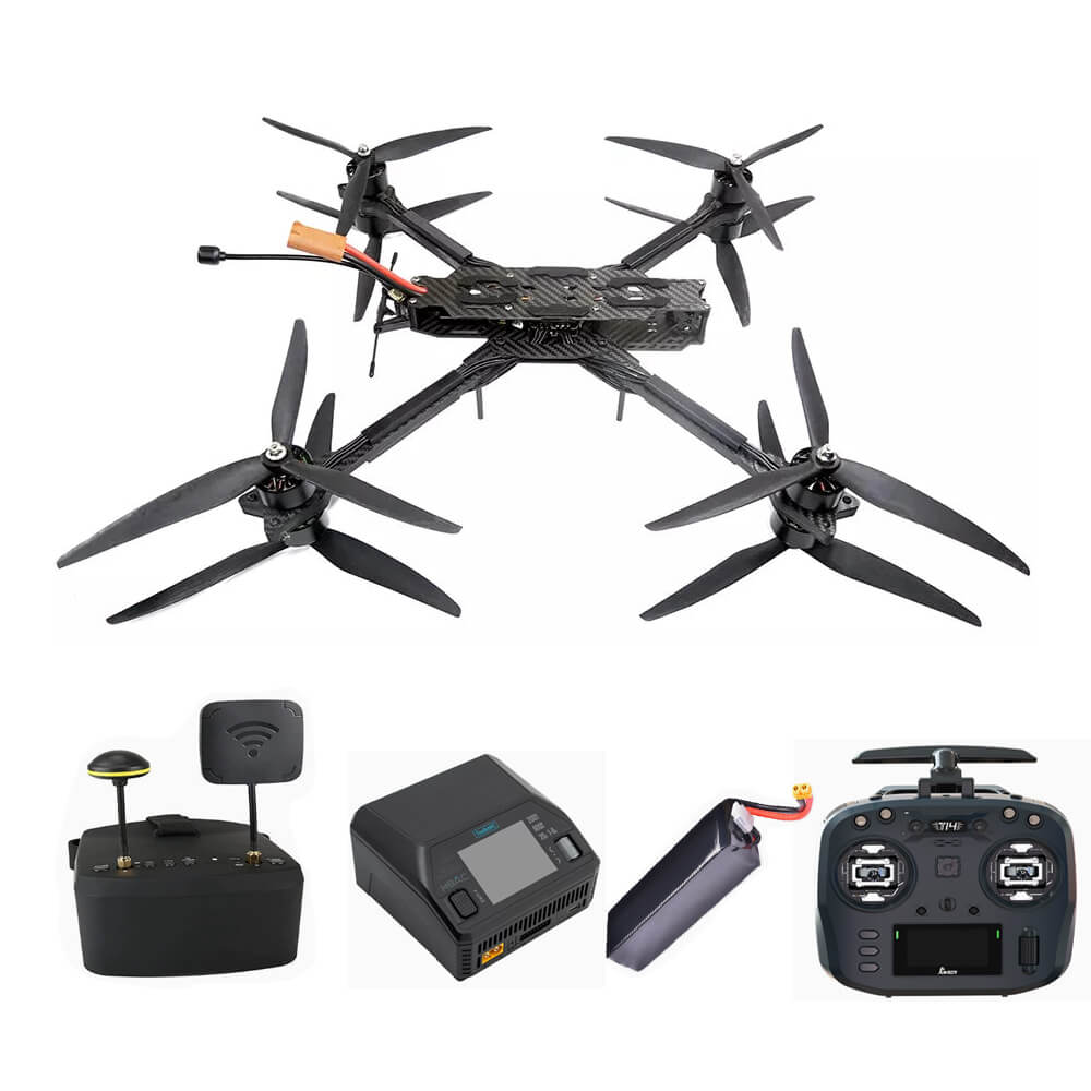 X8 10 inch FPV Drone Long Distance Large Load 5-7KG HD image transmission FPV Drone Set X8 10 inch RTF Flying kit + LS-800D - drone | FUNYAT