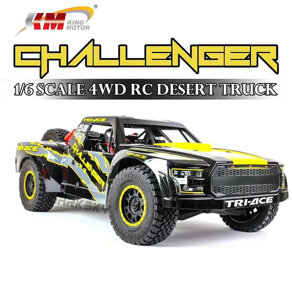 TRACTION Hobby KM Challenger 1/6 Scale 4WD Solid Rear Axle RC Desert Truck — ARTR / RTR - RC Car | FUNYAT