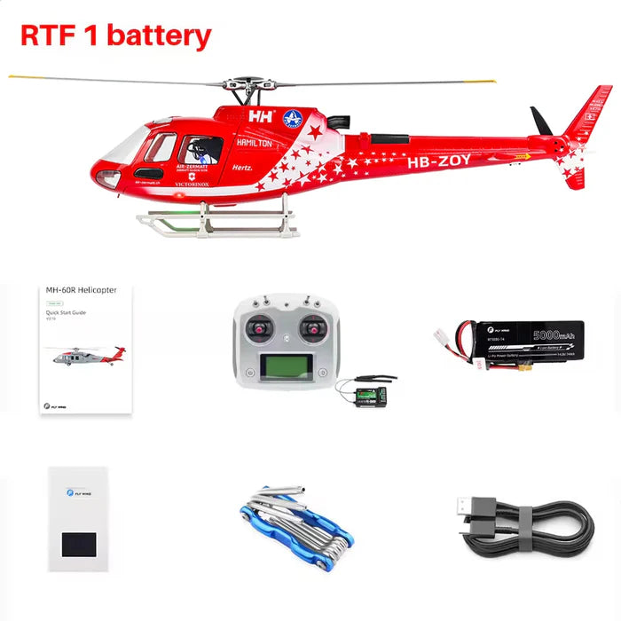 FLYWING AS350 RC Helicopter 470 Class ACE Flight Controller 6CH GPS LED Light RTF - RC Helicopter | FUNYAT