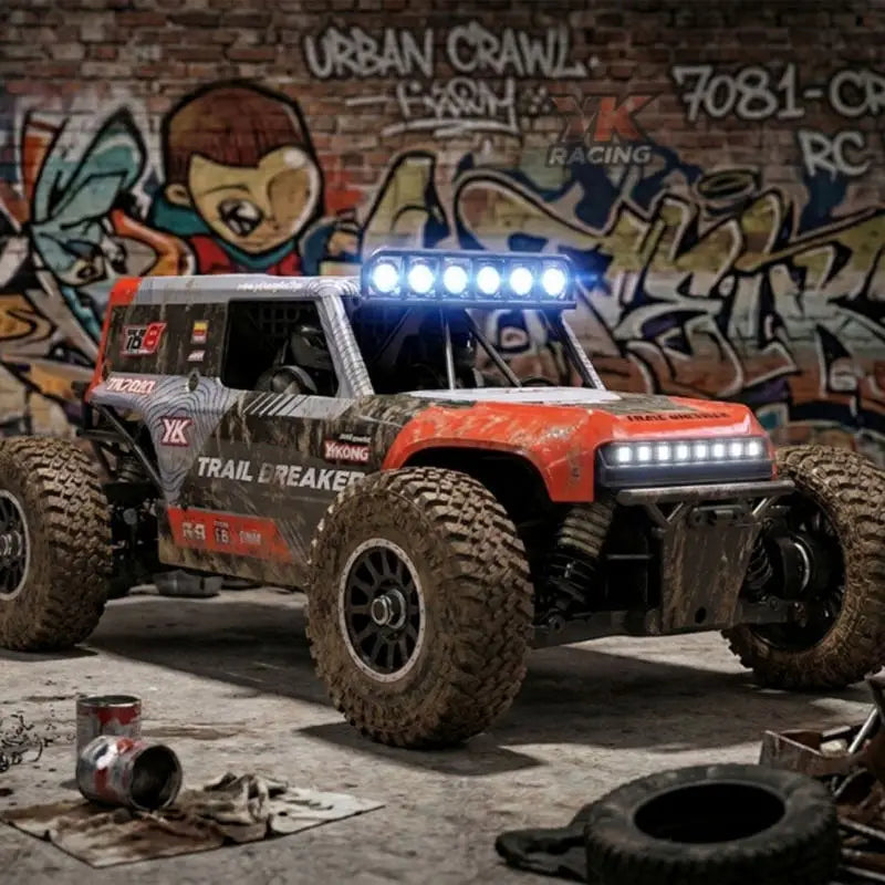 YIKONG YK7081 TB8 Trail Breaker blue yellow color full overview 1/8 scale
