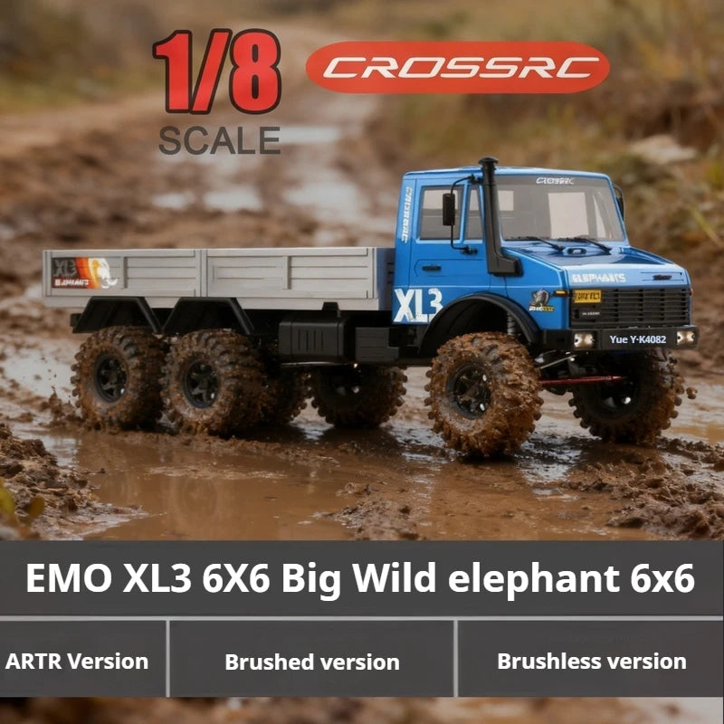 CROSSRC EMO X6 Big Hippo XL3 Big Wild Elephant 1/8 RC Car 4x4/6x6 Climbing Crawler Truck Off-Road Truck