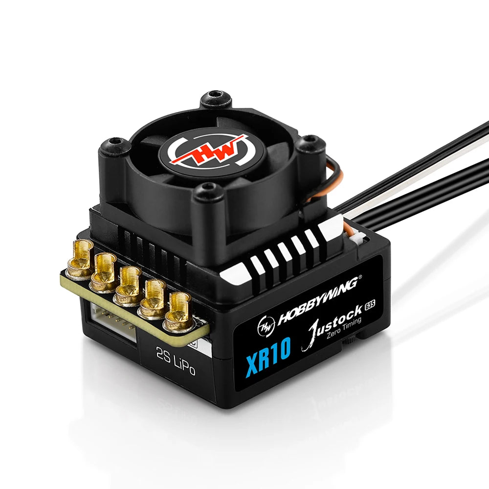 Hobbywing XeRun XR10 Justock G3S ESC — 60A 2S Sensored Brushless Speed Controller for 1/10 RC Cars - RC Car Parts & Electronics | FUNYAT