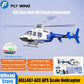 FLYWING Bell407 470 Class RC Helicopter scale Bell-407 body side profile view
