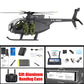 YUXIANG F118S MH-6 Little Bird 1/16 Scale 250-Class FPV RC Military Helicopter 5-Blade Flybarless GPS RTF Black With Camera FPV Display Version - RC Helicopter | FUNYAT